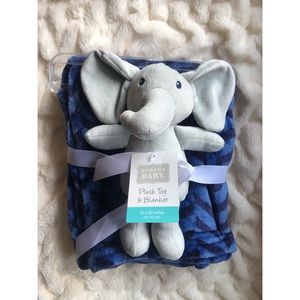Hudson Baby Blanket & Plush Toy Elephant Set